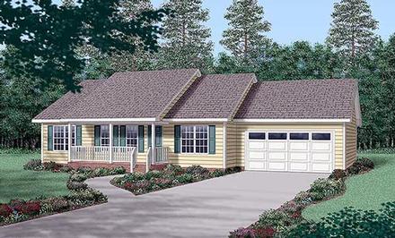 Ranch Elevation of Plan 45269