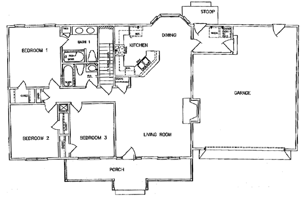 Ranch Alternate Level One of Plan 45276