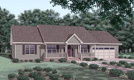 Ranch Elevation of Plan 45276