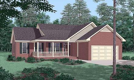 One-Story Traditional Elevation of Plan 45278