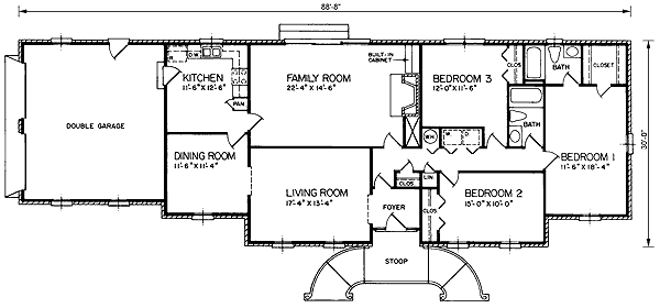 European One-Story Level One of Plan 45293