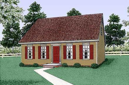 Colonial Narrow Lot Elevation of Plan 45314