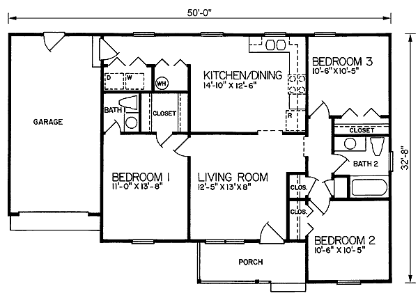 Ranch Level One of Plan 45320