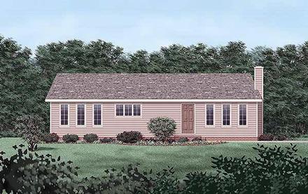 Ranch Elevation of Plan 45325