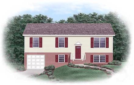 One-Story Traditional Elevation of Plan 45328