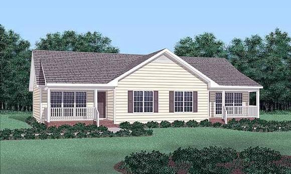 Multi-Family Plan 45350 Elevation