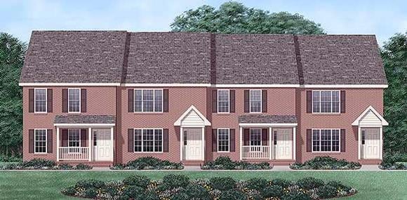 Multi-Family Plan 45352 Elevation