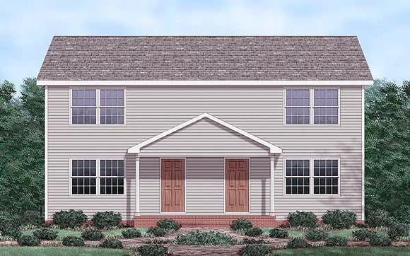 Multi-Family Plan 45353 Elevation