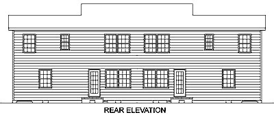 Country Rear Elevation of Plan 45354