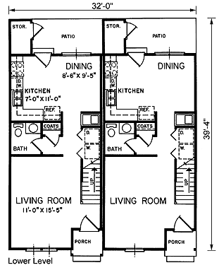 Narrow Lot Level One of Plan 45367