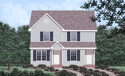 Multi-Family Plan 45367 Elevation