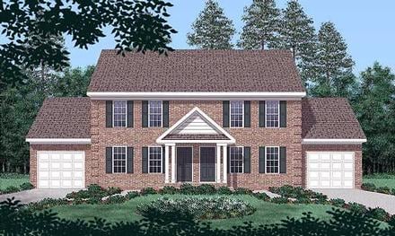 Multi-Family Plan 45369 Elevation