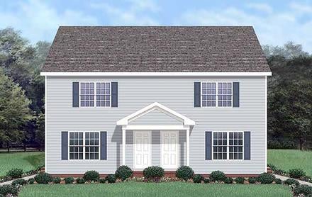 Colonial Multi-Family Plan 45370 with 6 Beds, 6 Baths