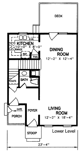House Plan 45379 First Level Plan