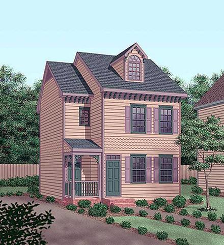 Narrow Lot Elevation of Plan 45379