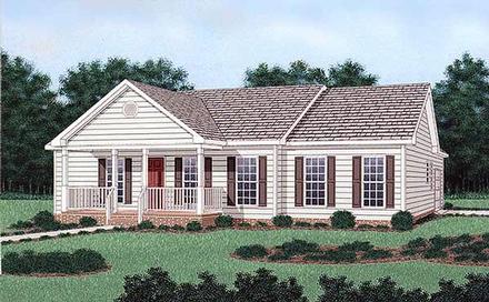 Ranch Elevation of Plan 45380