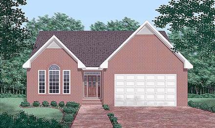 One-Story Traditional Elevation of Plan 45388