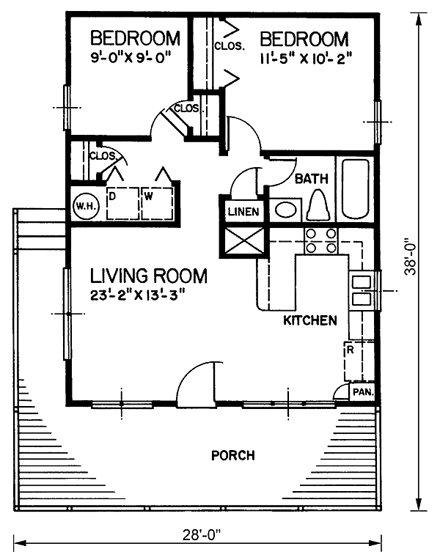 House Plan 45394 First Level Plan