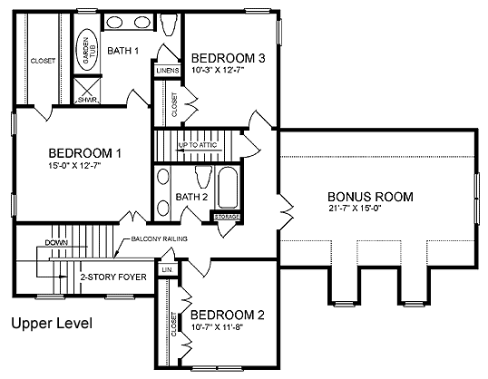 Farmhouse Level One of Plan 45396