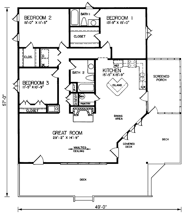 Contemporary Level One of Plan 45398