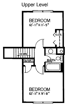 Narrow Lot Level Two of Plan 45400