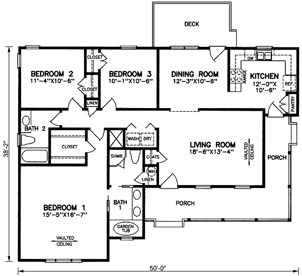 Ranch Level One of Plan 45404