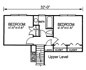 Narrow Lot One-Story Level Two of Plan 45411