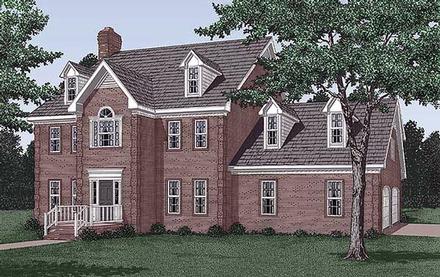 Colonial Elevation of Plan 45413