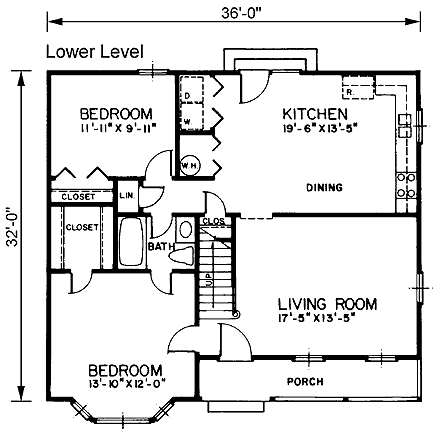 Narrow Lot Ranch Level One of Plan 45416