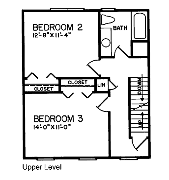 House Plan 45419 Second Level Plan