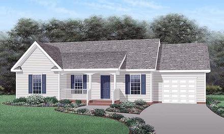 Ranch Elevation of Plan 45420