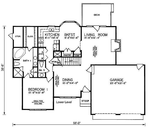Traditional Level One of Plan 45421