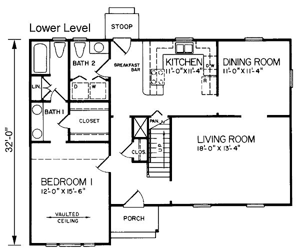 Cape Cod Level One of Plan 45424