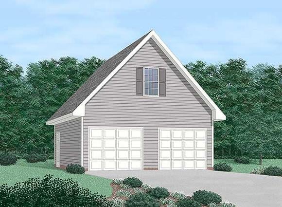 Garage Plan 45425 - 2 Car Garage Elevation