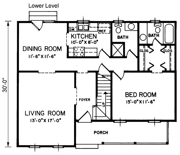 Cape Cod Narrow Lot Level One of Plan 45426