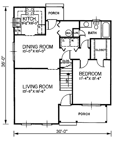 House Plan 45428 First Level Plan