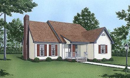 Cape Cod Elevation of Plan 45433