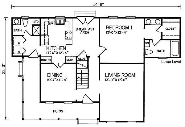 Cape Cod Level One of Plan 45436