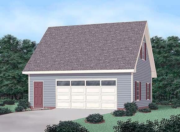 Garage Plan 45444 - 2 Car Garage Elevation