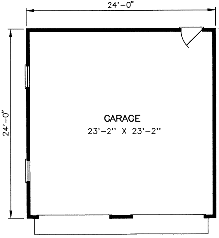 Garage Plan 45458 - 2 Car Garage First Level Plan