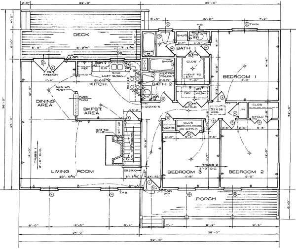 Country One-Story Lower Level of Plan 45462