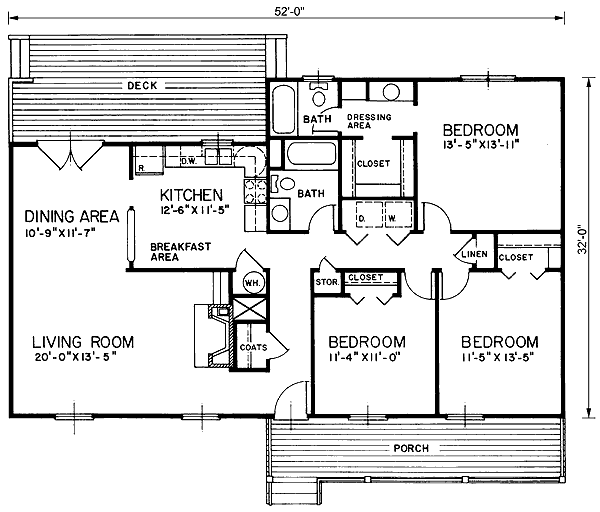 Country One-Story Level One of Plan 45462