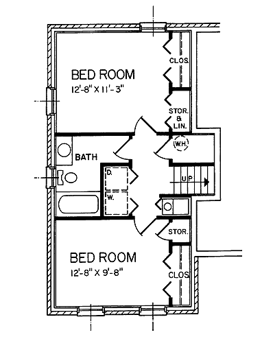 Narrow Lot Traditional Level Two of Plan 45463