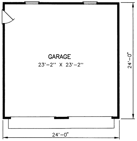 Garage Plan 45465 - 2 Car Garage First Level Plan