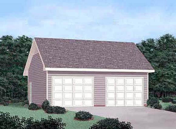 Garage Plan 45465 - 2 Car Garage Elevation