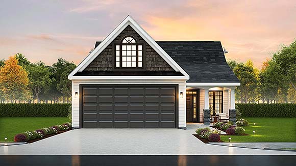 House Plan 45470 Elevation