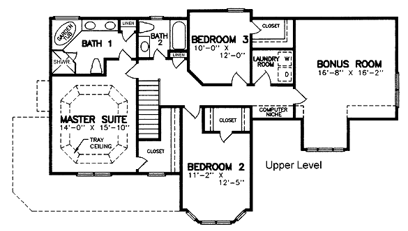 Farmhouse Level Two of Plan 45473