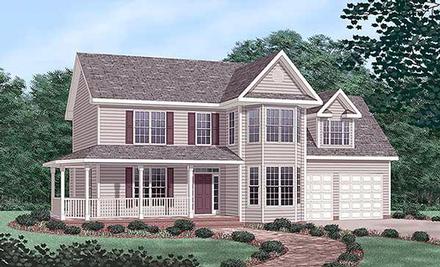 Farmhouse Elevation of Plan 45473