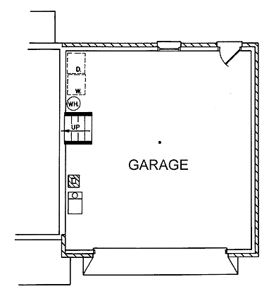 Narrow Lot Traditional Lower Level of Plan 45478