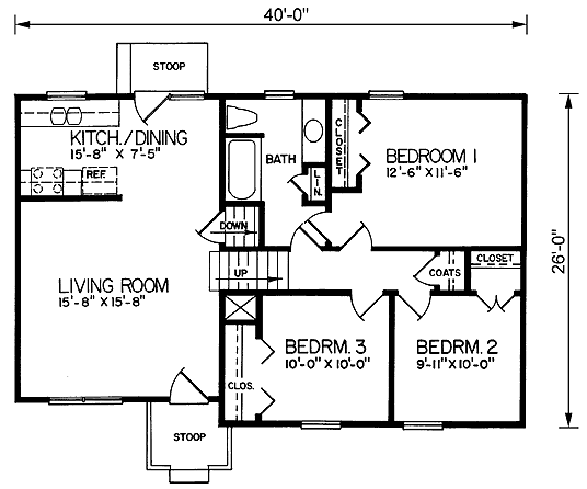 Narrow Lot Traditional Level One of Plan 45478